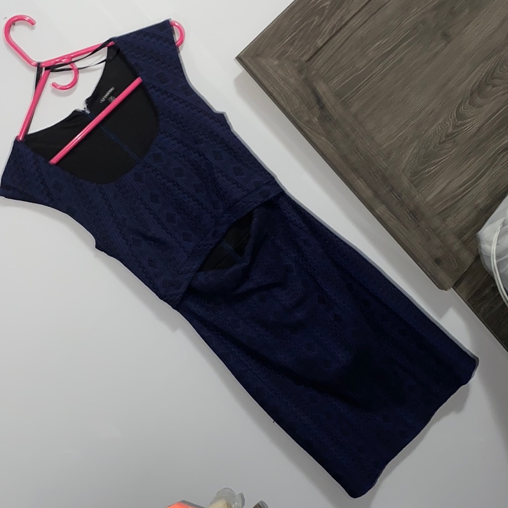 Le château blue and black dress with cut out